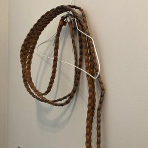 Tan faux leather belts